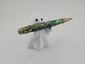 Medical Twist Pen – Hand-Turned Caduceus Pen with EKG Heartbeat Tip - Bourbon Street BTW16PBL Acrylic, Antique Brass