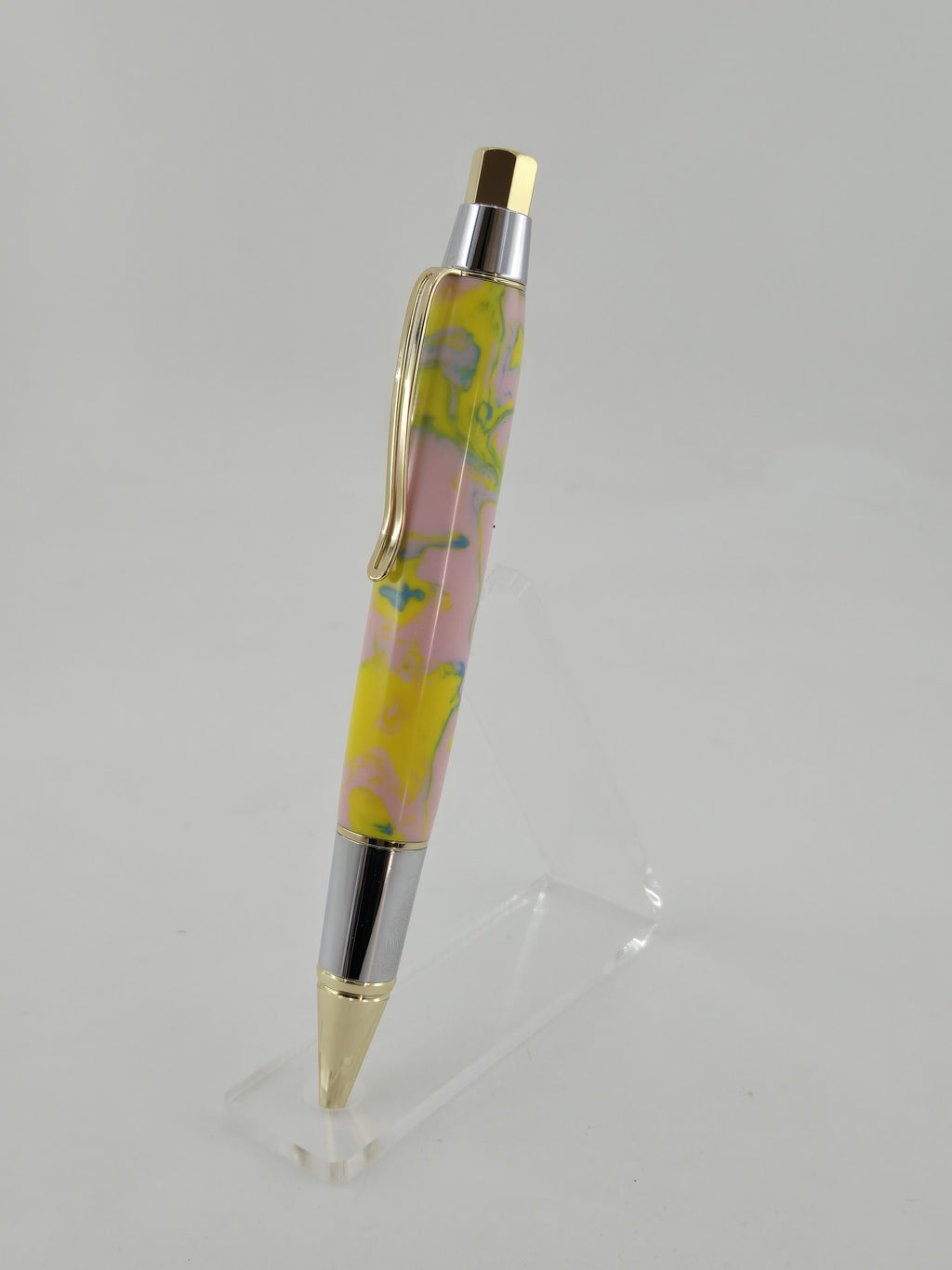 Big Ben EDC Click Pen - Pastel Dream - Acrylester Vivid Polyester, Gold w/Chrome hardware