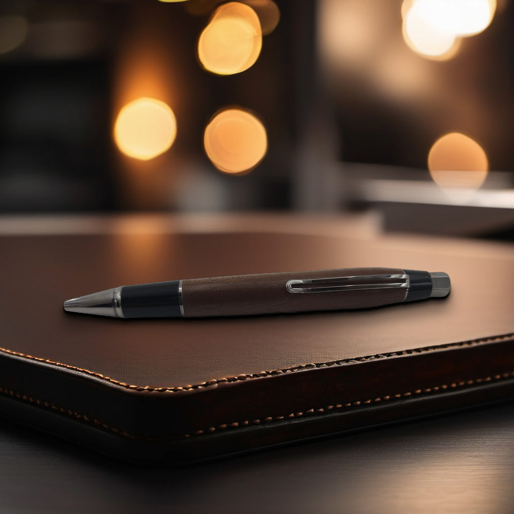 Big Ben EDC Click Pen - Sapele Wood, Gun Metal hardware