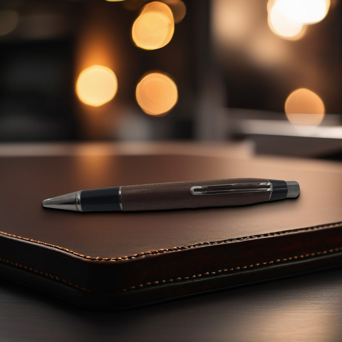 Big Ben EDC Click Pen - Sapele Wood, Gun Metal hardware