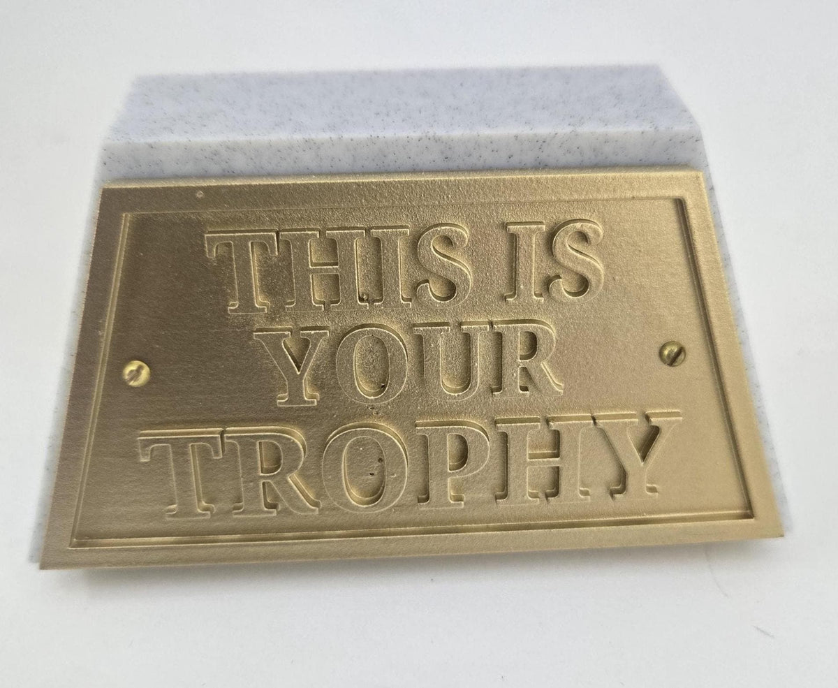 Funny Trophy - Sarcastic Desk Award Gag Gift, 15 Sayings or Custom - THIS IS YOUR TROPHY