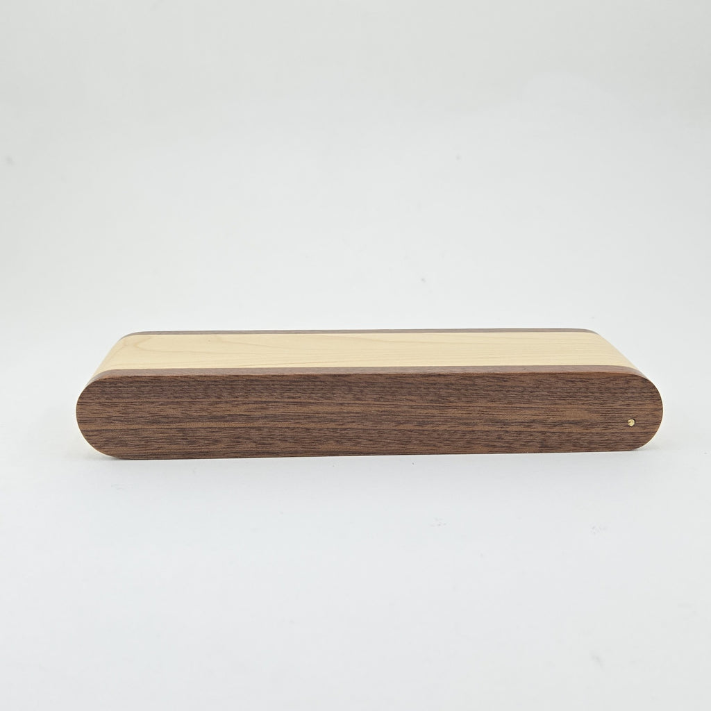 Two-Tone Maple and Apitong Pen Display Box – Hinged Single-Pen Gift Box - PKBOX2T1