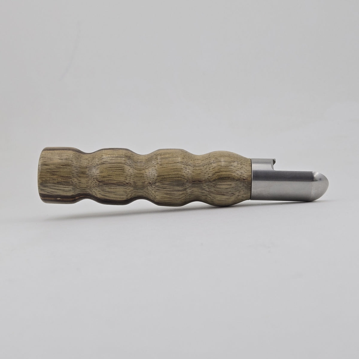 No-Dent Bottle Opener – Hand-Turned Wood or Resin Handle, Magnetic Stainless Steel - Black Limba, Stainless Steel