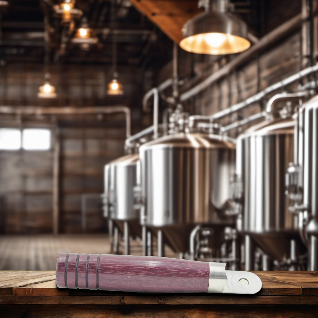No-Dent Bottle Opener – Hand-Turned Wood or Resin Handle, Magnetic Stainless Steel - Purple Heart, Stainless Steel
