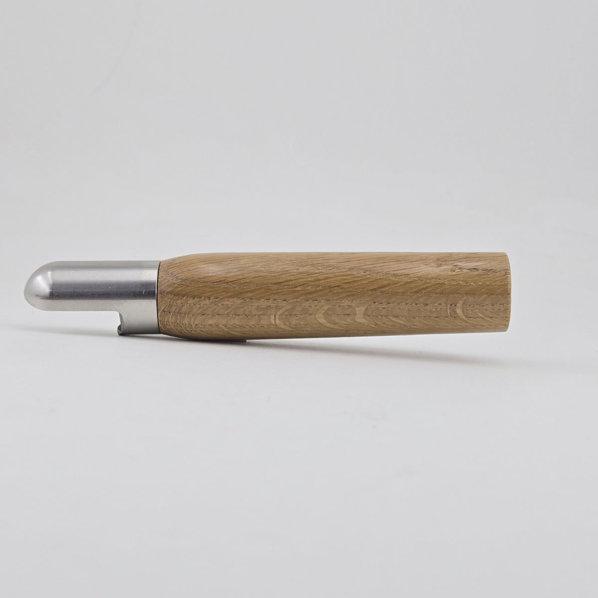 No-Dent Bottle Opener – Hand-Turned Wood or Resin Handle, Magnetic Stainless Steel - White Oak, Stainless Steel