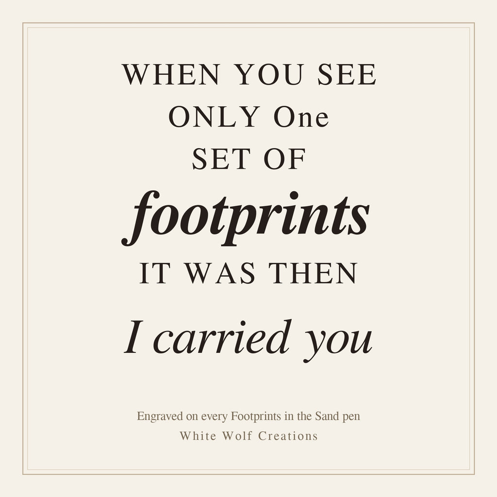 Footprints in the Sand Pen – Hand-Turned Twist Pen with Cross Clip