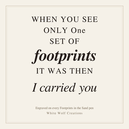 Footprints in the Sand Pen – Hand-Turned Twist Pen with Cross Clip