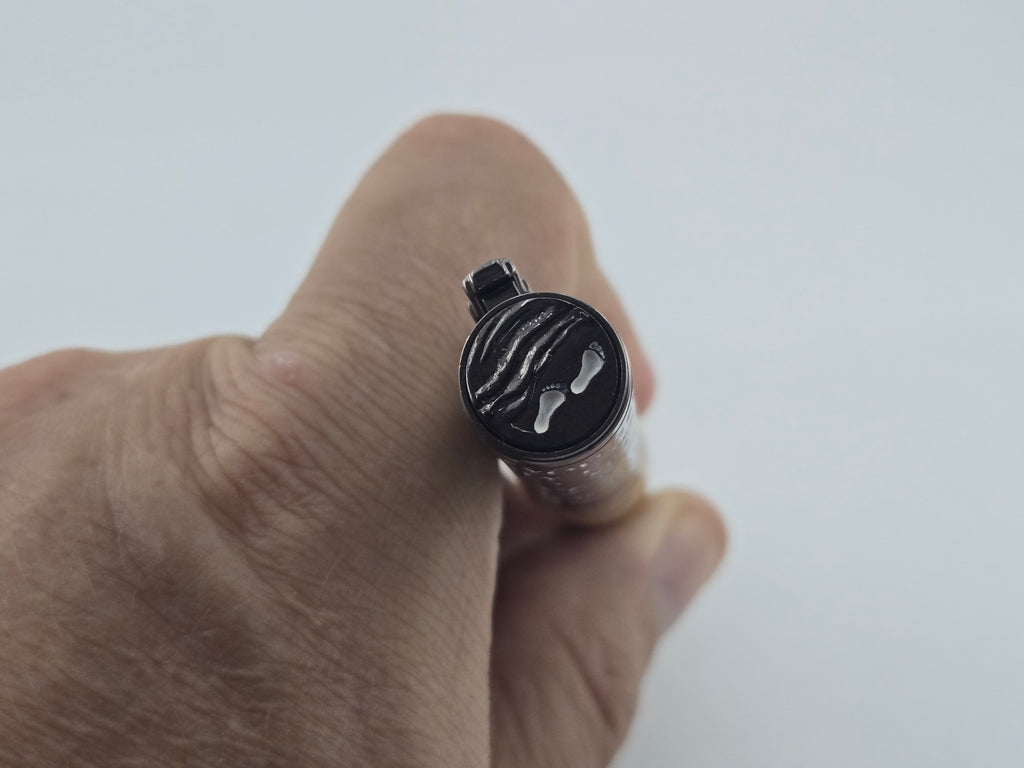 Footprints in the Sand Pen – Hand-Turned Twist Pen with Cross Clip