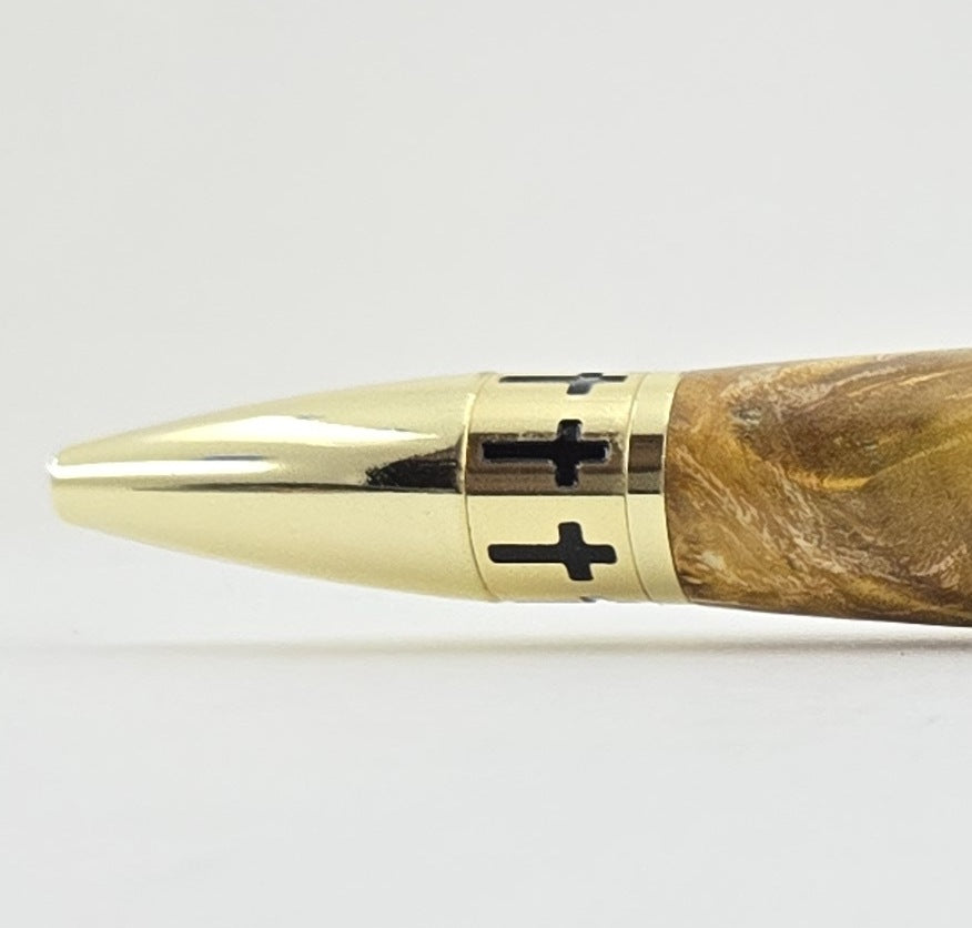 Matthew 17:20 Mustard Seed Twist Pen – Hand-Turned Scripture Pen with a Real Mustard Seed