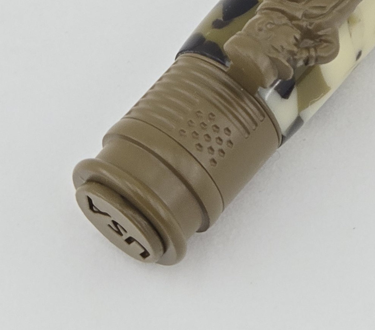 Hand-Turned Military Pen – Sculpted Soldier Clip and USA End Cap Twist Pen