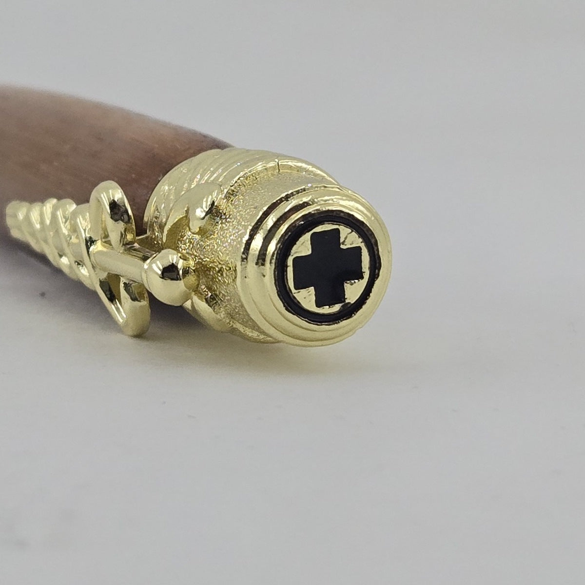 Medical Twist Pen – Hand-Turned Caduceus Pen with EKG Heartbeat Tip
